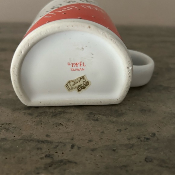 Humorous novelty funny coffee cup 1/2 half is better than none mug PAPEL, TAIWAN - Picture 2 of 8